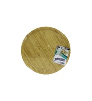 YUVARLAK=38CM AHŞAP BAMBU SERVİS SUNUM TEPSİ - TAHTASI (5343)