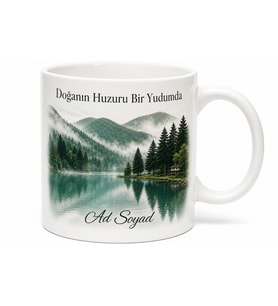 Seben Gölü Bolu Doğa Hatırası Kupa Bardak Hediyelik Porselen Kupa
