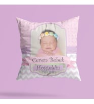 Kişiye Özel Resimli Hoşgeldin Bebek Yastık