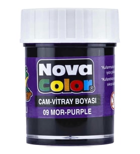 NOVA COLOR MOR 30 CC ŞİŞE SU BAZLI CAM BOYASI