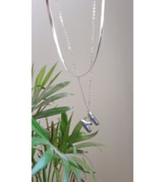 İTALYAN HARFLİ KOLYE İKİLİ BALON M HARFLİ ÇELİK KOLYE 45 CM İTALYAN 55 CM ZİNCİRLİ BİRLEŞİK KADIN (Standart)
