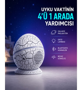 Dinozor Yumurtası Tasarımlı Gece Lambası – Müzik ve Işık Senkronizasyonlu