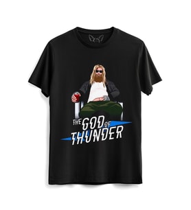 Thor Mjolnir Dijital Resimli Baskılı Hammer Siyah Tshirt 