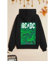 Çocuk Acdc Baskılı Sweatshirt (Siyah)