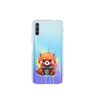 Huawei P Smart Pro ile Uyumlu Splash Tilki Tasarımlı Şeffaf Silikon Kılıf