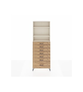 Arges Dolap 3 Raflı 7 Çekmeceli 88x30x243 Aytaşı-Çam