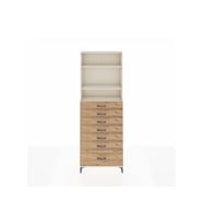 Arges Dolap 3 Raflı 7 Çekmeceli 88x30x243 Aytaşı-Çam