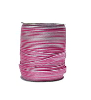 Organze Kurdele 1 CM Kenarı Şeritli  (457 Metre)  Pembe