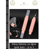 Özel Üretim Çok Fonksiyonlu Ergonomik Tasarım Pratik Hızlı Dikiş Sökme ve İğne İplik Seti 2 in 1