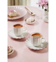 Kütahya Porselen Kütahya Porselen Bone Rosy 4 Parça 2 Kişilik Kahve Takımı