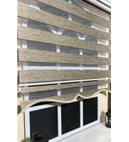 Zebra Stor Perde Kahverengi Etek Dilimli Z-STB400V05