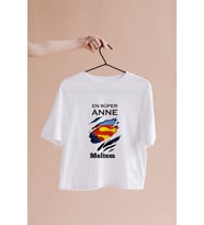 En Süper Anne ( Super Mom ) Tasarımlı Tişört Kişiye Özel ( Unisex - Büyük - Çocuk )