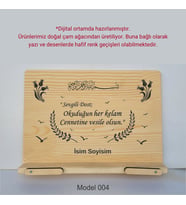 Münzevi Masaüstü Ahşap Rahle/Tablet/Kitap Tutucu-Model004