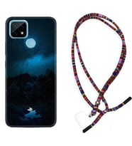 Realme C11 C21 C21Y C25Y C11 2021 Kılıf Boyun Asklı Rasta Silikon Gece 1633