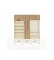 Hyperion Dolap 18 Raflı 4 Çekmeceli Tek Askılı 220x44x243 Aytaşı-Çam/Aytaşı