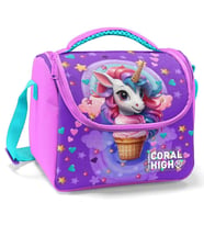 Coral High Kız Çocuk Termoslu Beslenme Çantası - Mor Pembe Dondurma Unicorn, Kız Çocuk (Çok Renkli)