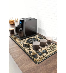 Valerine Life Barista Kahve Barı Matı 40x90cm Espresso Makinesi Çaycı Altlığı Kahve Saati