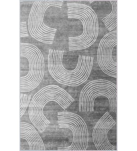 Eliana Home Baskılı, Yıkanabilir Kaymaz Taban Salon Halısı LNA0018-SD848 100x150 cm (Gri)