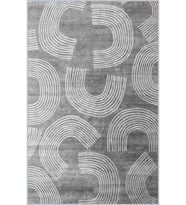 Eliana Home Baskılı, Yıkanabilir Kaymaz Taban Salon Halısı LNA0018-SD848 100x150 cm (Gri)
