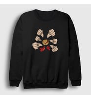 Presmono Unisex Siyah Gatling Anime One Piece Sweatshirt 135338tt