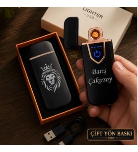 Kişiye Özel 5 Farklı Tasarım Seçeneğiyle Aslan Logolu Usb Şarjlı Çakmak - Hemen Kargo