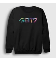 Presmono Unisex Siyah Nebula K-Pop Got7 Sweatshirt 409230tt