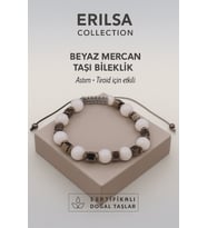 Sertifikalı Beyaz Mercan Doğal Taş Bileklik – Astım ve Tiroid Dengeleyici Enerji Taşı (Çok Renkli)