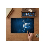 Beyaz Kuğu Tasarımı 240 parça Ahşap Puzzle Ahşap Kutuda MP04005