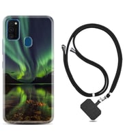Samsung M21 M22 M23 M30 M31S M32 Kılıf Boyun Askılı Silikon Kuzey Işıkları 1327