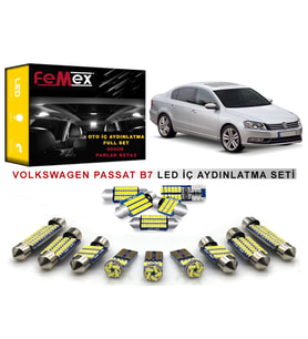Volkswagen Passat B7 LED İç Aydınlatma Ampul Seti FEMEX Parlak Beyaz