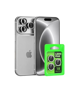 Apple iPhone 18 Pro Max Raze Metal Kamera Lens - Gümüş