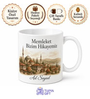 Memleket Bizim Hikayemiz Baskılı Kupa Bardak Nostaljik Hediye