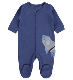Civil Baby Roket Baskılı 1-9 AY Tulum - Mavi
