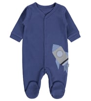 Civil Baby Roket Baskılı 1-9 AY Tulum - Mavi