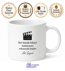 Yapımcı Baskılı Yapımcılara Özel İngilizce Kupa Bardak Hediye