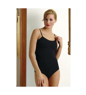 Anıt 4061 Likralı İp Askılı Body Siyah Beden L