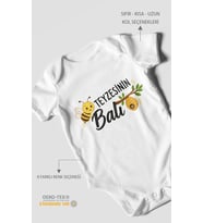 Teyzesinin Balı Kısa Kollu Bebek Body %100 Pamuk