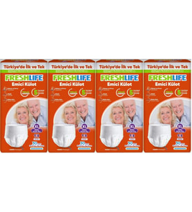 FreshLife Emici Külot Hasta Bezi XL Ekstra Büyük 120 Adet (4PK*30)
