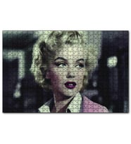 Cakapuzzle Marilyn Monroe Pembe Elbiseli Portre  Puzzle Yapboz MDF (Ahşap) (120 Parça)