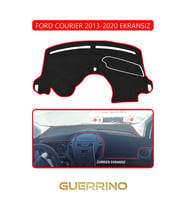 FORD Courier 2013-2020 EkransızTORPİDO KORUMA HALISI KIRMIZI KENAR