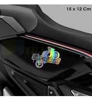 Biker On Board Motosiklet Var Hologram Oto Motosiklet Sticker Etiket Çıkartma Yapıştırma 15 x 12 Cm