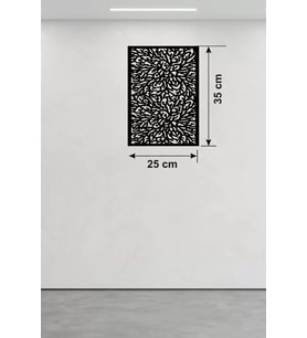 Soyut Mercan Hücre Dokulu Ahşap Duvar Tablosu - 25X35 Cm Kesim Dekoratif Pano