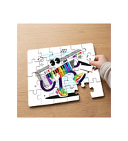 Renkli Piyano Tasarımlı 24 Parça Ahşap Çocuk Puzzle MPK0712