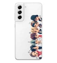 Samsung Galaxy S22 Uyumlu Bts Tüm Karakterler Tasarımlı Şeffaf Telefon Kılıfı