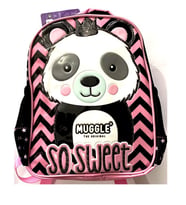 Muggle Panda Anaokulu Çantası Siyah-Pembe Mu-7327