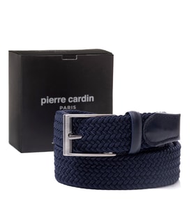 Pierre Cardin Örgü Erkek Kemer (En 3,5 cm) PC1745 (Lacivert)