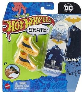Hot Wheels skateboard & finger shoes Batman DC Comics. Official Merchandise