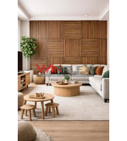WİNFLEX MİNİ EKO AKUSTİK AHŞAP PANEL TEAK RENK