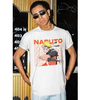 Naruto Uzumaki Baskılı Unisex Oversize Anime Dizi Karakter Tişört