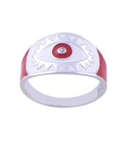 Kırmızı Gümüş Kadın Yüzük ZRK 2200 5 GR NS-04138
